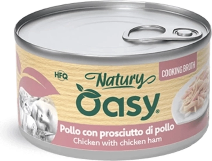 Oasy broth for cats chicken with chicken ham 85 g