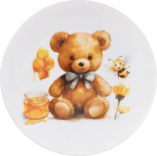 Assiette enfant compartimentée peu profonde Ourson 21 cm