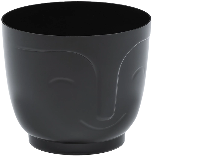 Cache-pot en plastique Atena 18,5 cm noir