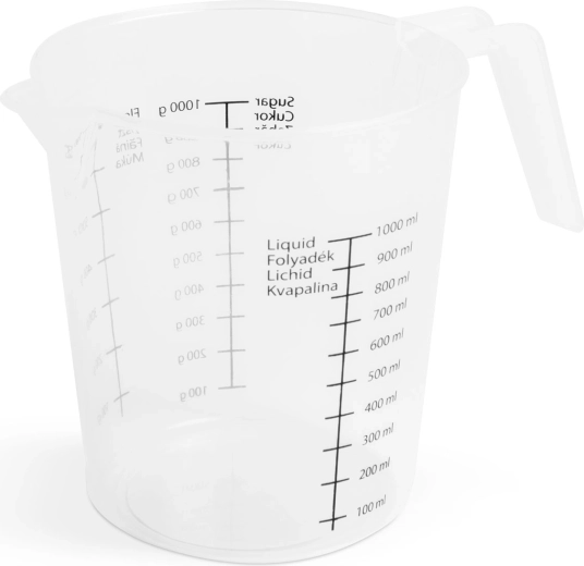 Verre doseur avec bec verseur 1 l