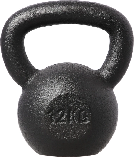 Kettlebell en fonte HMS 12 kg, noir