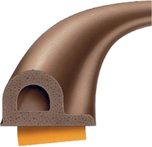 Window and Door Seal P 9 × 5.5 mm, brown, 100 m