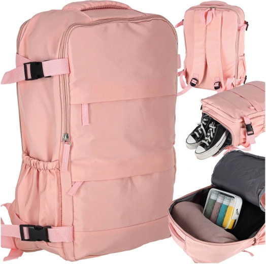 Travel tourist backpack pink 45 × 30 cm