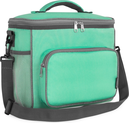 Mintfarbene Kühltasche KAMAJU 16 l mit Schultergurt