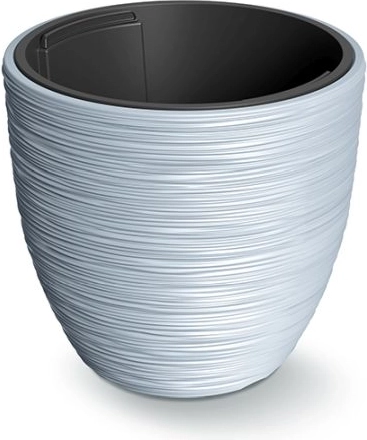 Cache-pot avec insert Furu 35 cm gris clair