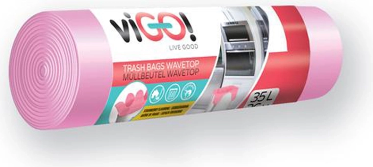 Müllbeutel mit Griffen VIGO!, 35 l, Duft Erdbeere (26 Stk.)