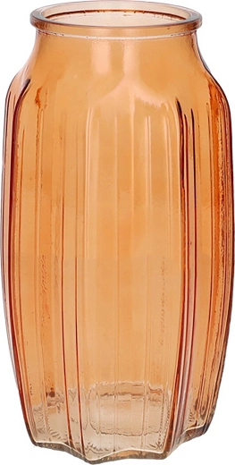 Suko Vase, Orange & Clear, 22 cm