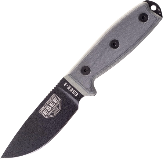 ESEE Model 3 veelzijdig mes met Coyote-schede