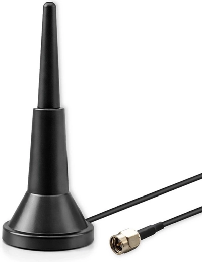 4G LTE Antenna with Magnetic Base, 5 dBi, Omnidirectional, 600–2700 MHz, SMA, 3 m