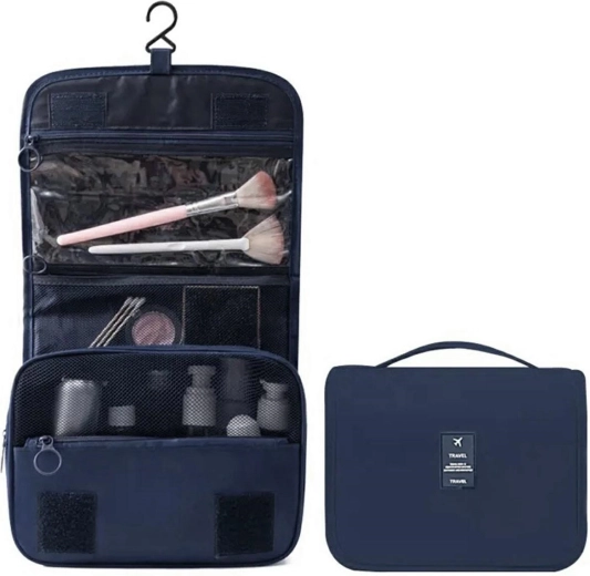 Bq59a trousse de toilette de voyage bleue
