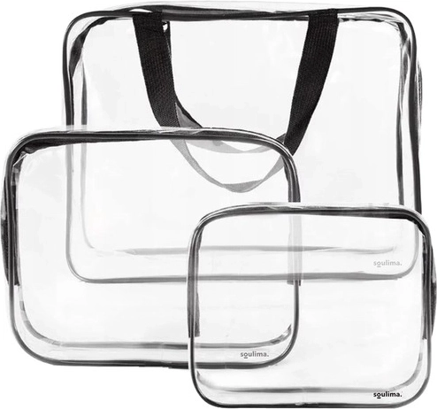 Trousse de toilette transparente 3-en-1 SOULIMA