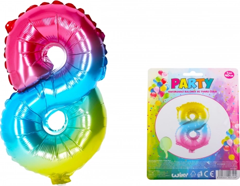 Regenboog opblaasbare ballon nummer 8