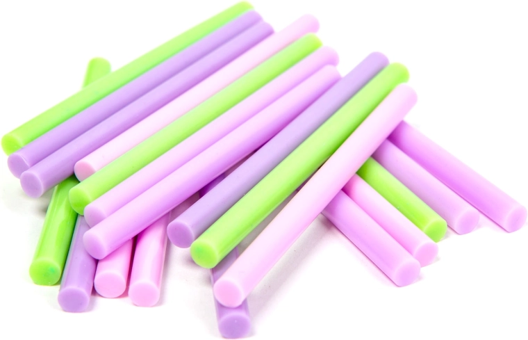 Bâtonnets de colle thermofusible pour pistolet 7 × 100 mm, couleurs macaron, 20 pièces