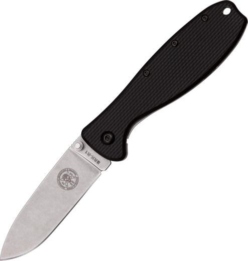 ESEE Zancudo couteau de poche noir 7,7 cm, stonewash, FRN