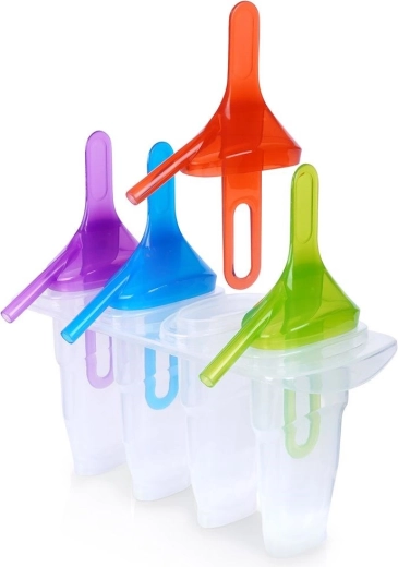 Moule à esquimaux 4 pièces avec poignées colorées sans BPA