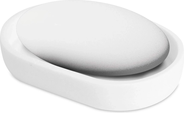 Resin Soap Dish in Matte White