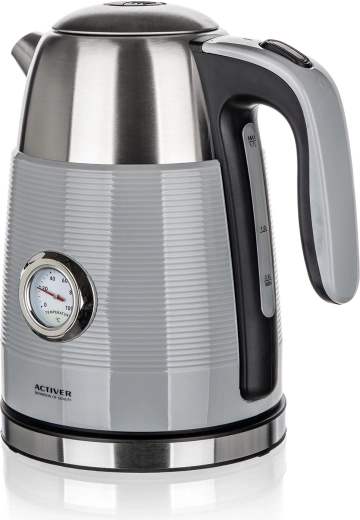 Jumper 1.7 L stainless steel electric kettle with dial thermometer