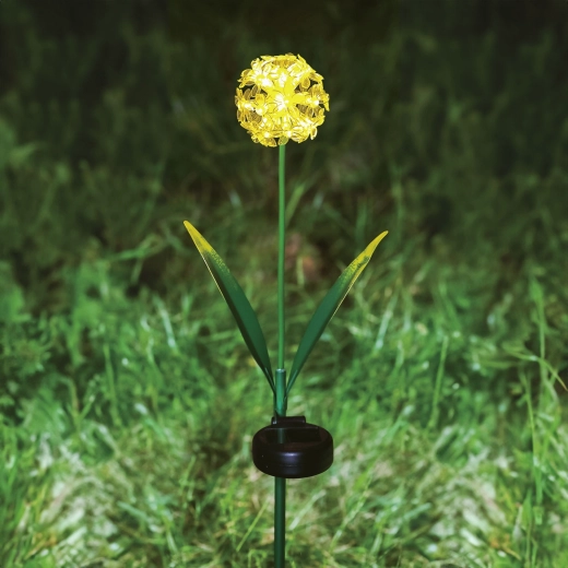 Solar priklamp in de vorm van een hortensia met 25 warmwitte leds - 1 stuk