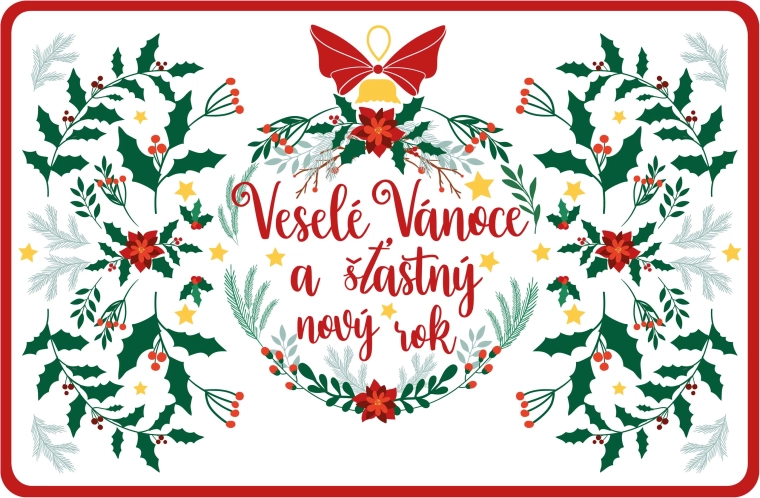 Placemat Vrolijk Kerstfeest 28,5 × 44 cm