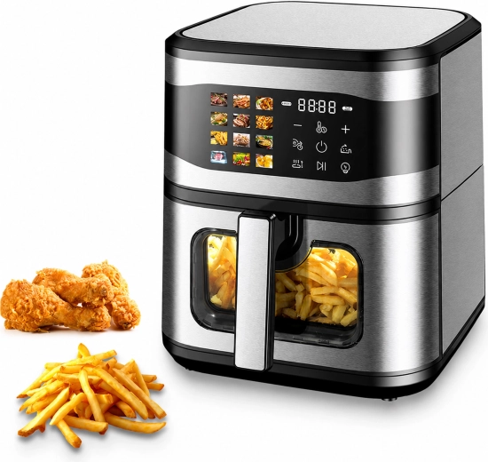 Heteluchtfriteuse (Airfryer) 8 l 1700 W met 12 programma’s