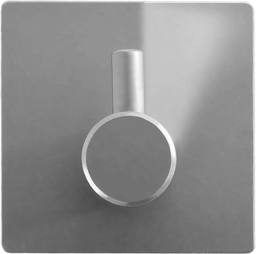 Zelfklevende metalen haak zilverkleurig 4,5 × 4,5 cm