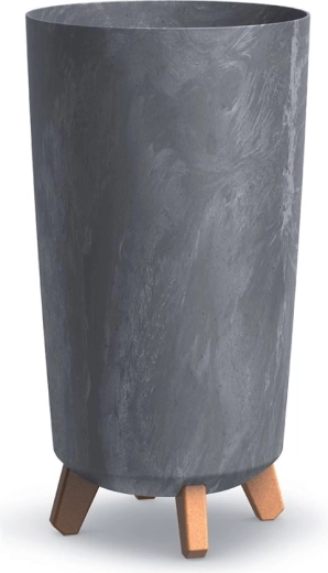 Planter Gracia Tubus Slim concrete effect 19.5 cm marengo