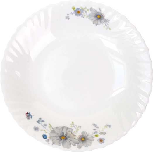 Assiette creuse Amelia 22 cm en verre opalin