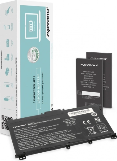 Movano HT03XL-batterij voor HP-laptops 240/250/255/256 G7 en 340/348 G5 (3400 mAh, 39 Wh)
