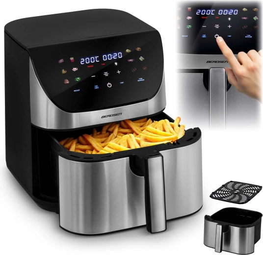 Hot Air Fryer 8 L BERDSEN 1700 W Stainless Steel