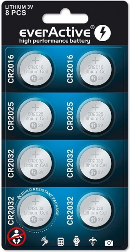 Set of everActive Lithium Batteries 8 pcs