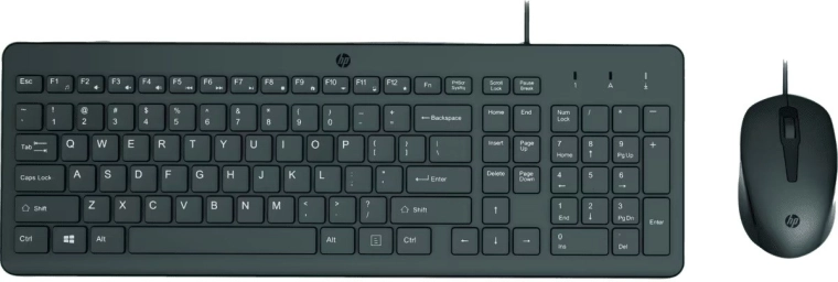 HP Classic 150 Keyboard and Mouse Set, wired, black