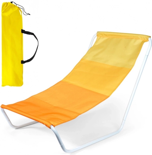 Transat de plage pliable avec housse jaune Vilde