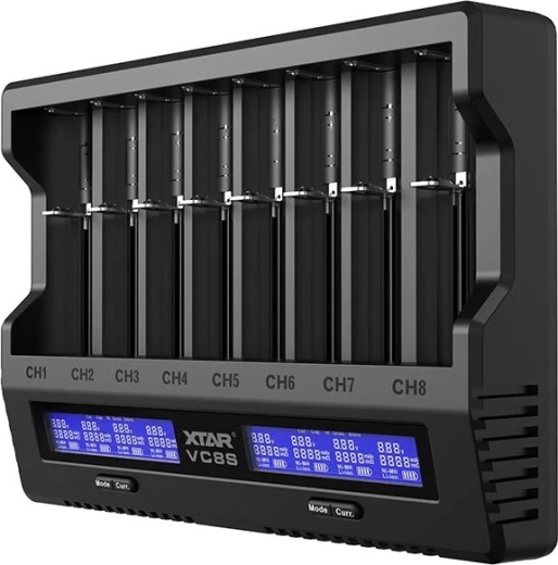 Akku-Ladegerät XTAR VC8S Set mit Netzadapter
