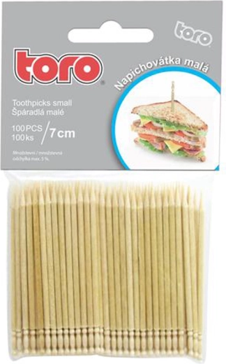 Wooden cocktail sticks 7 cm, 100 pcs