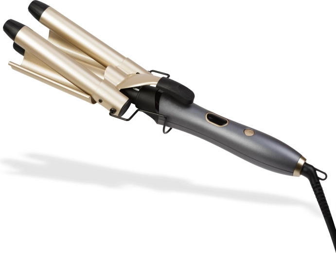5-in-1-haarstylingtool met LED-display, goudkleurig/zwart