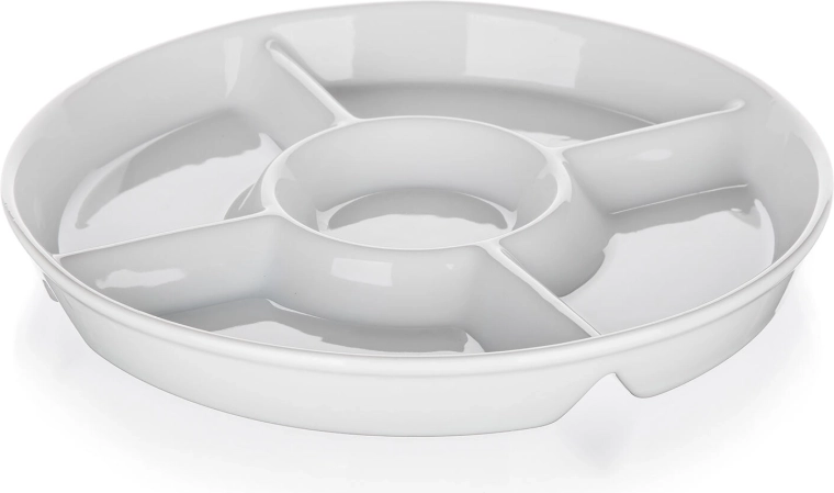 Gedeelde serveerschaal van porselein BIANCA 30 cm