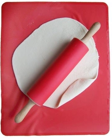 Teigroller mit abnehmbarem Silikonüberzug, beidhändig