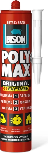 Bison Poly Max Express wit universeel lijm- en afdichtingsmiddel 425 g