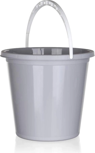 Plastic bucket 10 l with measuring scale, mix of colors