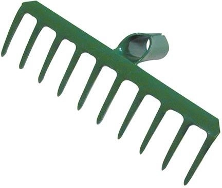 Steel rake 10 tines, width 28 cm, without handle