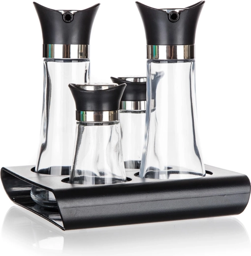 Set de récipients à condiments Banquet Excellent 60 et 110 ml, noir - 5 pièces