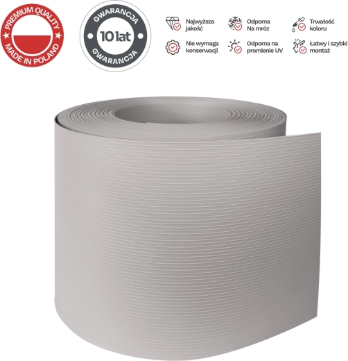 Fence tape 26 m SMART 19 cm PROTECTO, gray