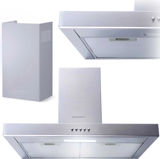 Schornstein-Dunstabzugshaube 60 cm Berdsen Inox