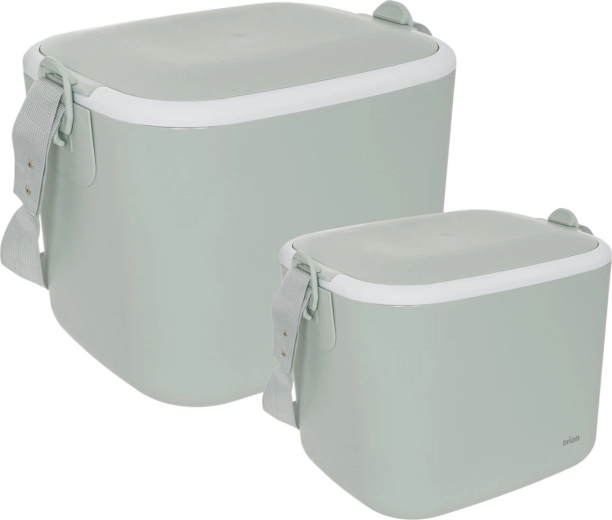 Lot de glacières en plastique 5,5 l + 14 l, 2 pcs, vert jaunâtre
