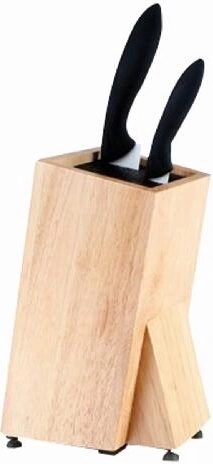 Messenblok BRILLANTE van rubberhout met borstelinzet