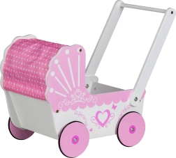 EcoToys Holzpuppenwagen Pink Heart