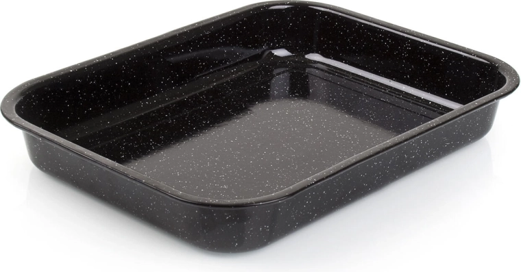 Plat à rôtir émaillé Culinaria Black 34 × 26 × 5 cm, noir