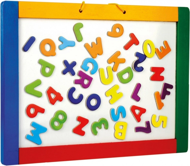 Tableau magnétique double face Bino à suspendre avec lettres