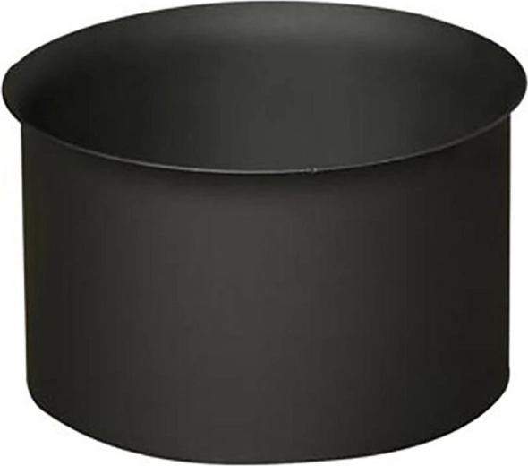 Bague murale pour conduit de fumée 145 mm, acier 1,5 mm, noire