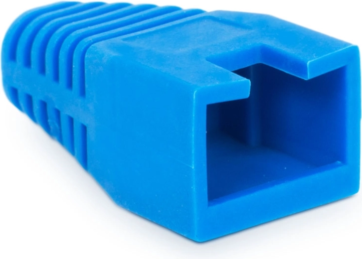 Blauwe rubberen knikbescherming voor 8P8C-connector - 1 stuk